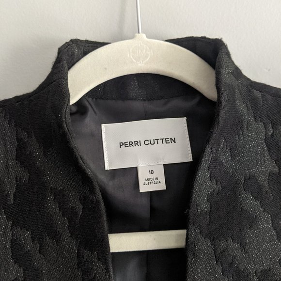 Perri Cutten Black Houndstooth Pattern Blazer S10AUS S2-4USA - Picture 3 of 8